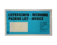 Dokumententaschen *Lieferschein/Rechnung* DIN Lang 235x130mm trkis, 1000 Stk.