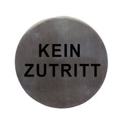 Hinweisschild Kein Zutritt aus Edelstahl, 7.5cm, 1 Stk.