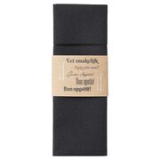 Pochetto Bestecktaschen schwarz mit Banderole Guten Appetit Airlaid 400x300 mm, 300 Stk.