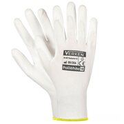 Montagehandschuhe, Arbeitshandschuhe Polyester Polyurethan XL-10 weiss 12 Paar