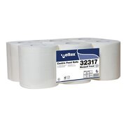 Celtex Innenabrollung Handtuchrollen 2-lagig Zellstoff 20x24cm 450 Abrisse wei�, 6 Rollen je 108m