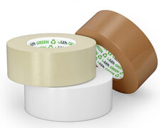 ULITH GREEN Packband Klebeband 50mmx66m mit Recyclinganteil & leise, transparent