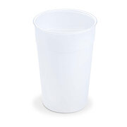 Mehrwegbecher Heigetrnkebecher transparent milchig transluzent Eichstrich 300ml  80mm, 10 Stk.