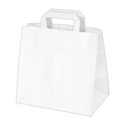 GASTRO Papiertragetaschen 33 x 32 x 21 cm mit EAN-Code weiss,  50 Stk.