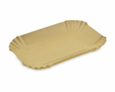 BIONATURE Pappschalen Kraft oval 18 x 13 x 3 cm fettdicht braun, 250 Stk.