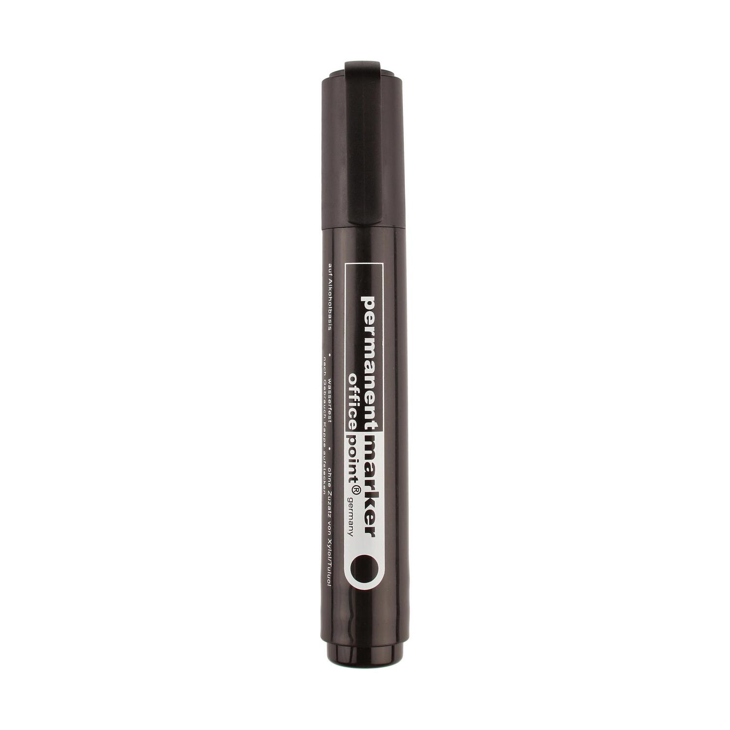 Permanent Marker 1-5 mm Rundspitze schwarz, 10 Stk.