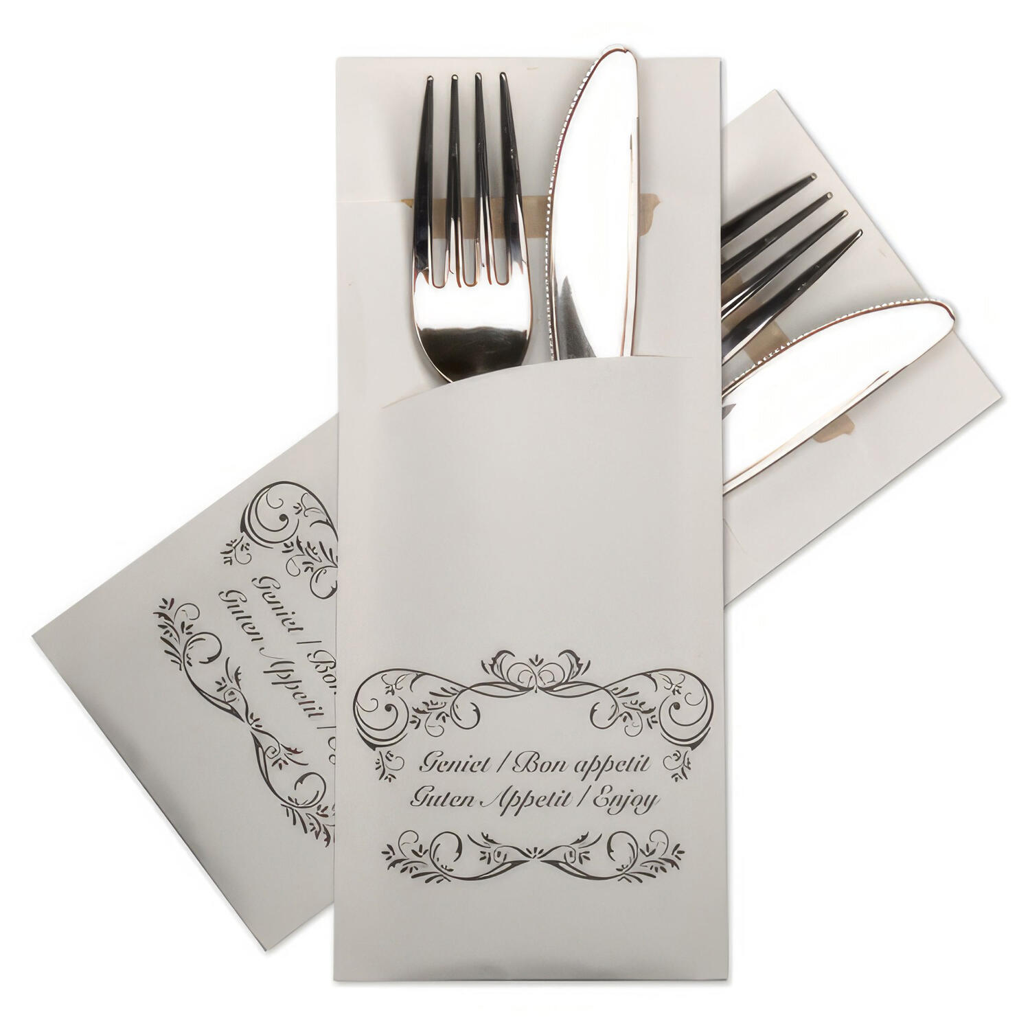 Pochetto-Eco Bestecktaschen 200x85mm Audruck Guten Appetit , 520 Stk.