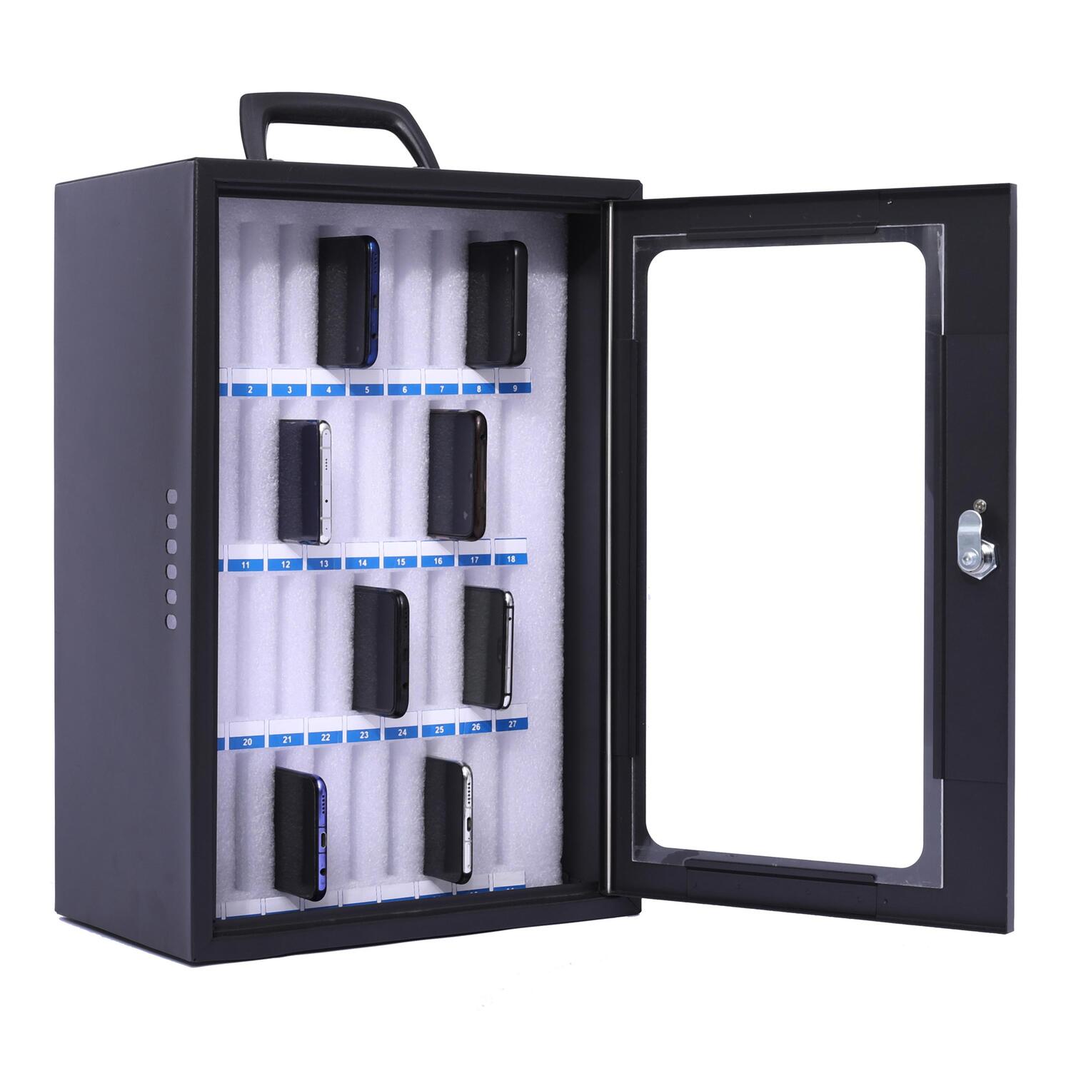 Smartphone-Schrank f�r 36 Smartphones | Abschlie�barer Aufbewahrungsschrank, dunkelgrau