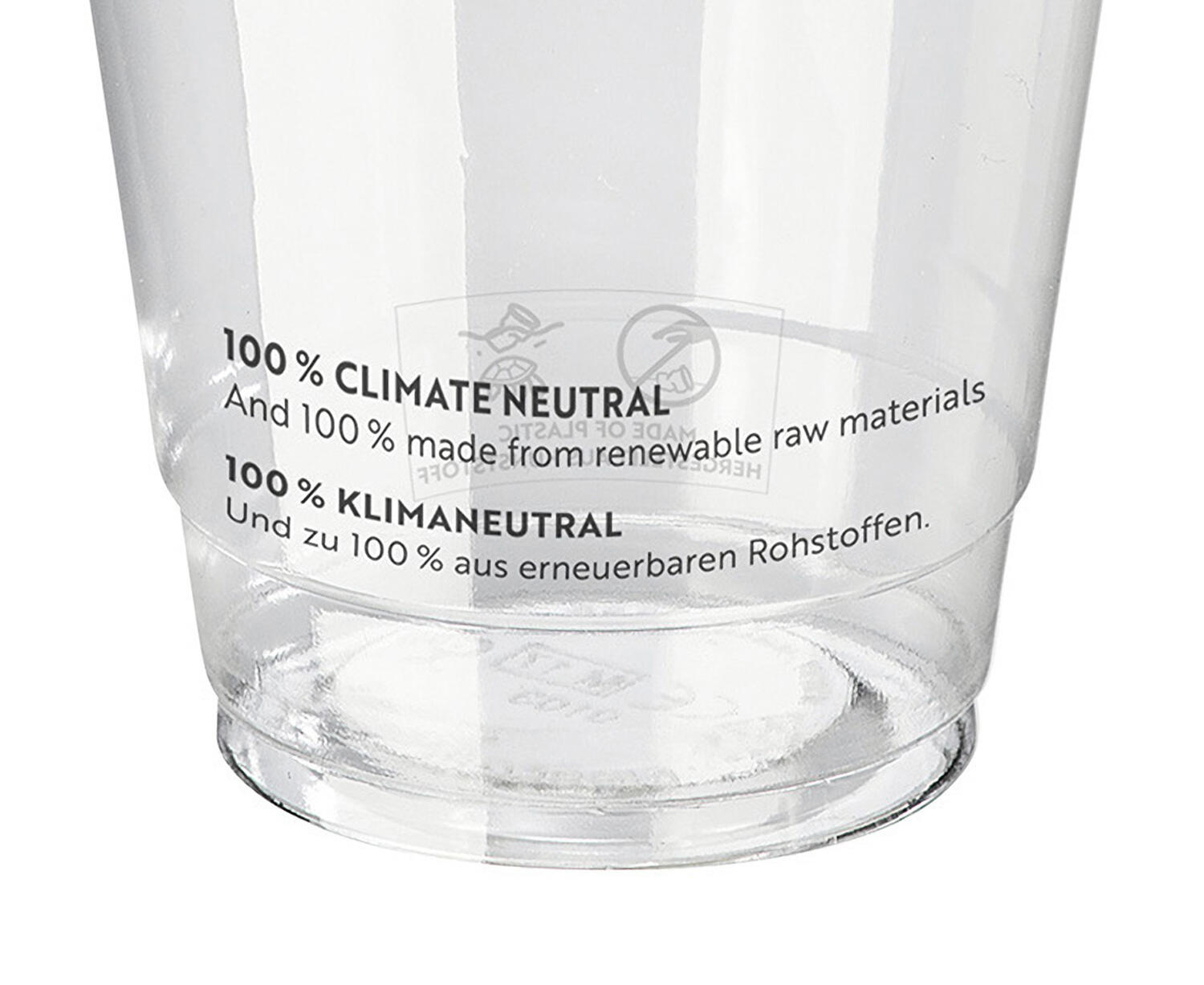 BIO Trinkbecher 300ml + Deckel mit Klappffnung aus Biokunststoff (PLA) 100 Stk.