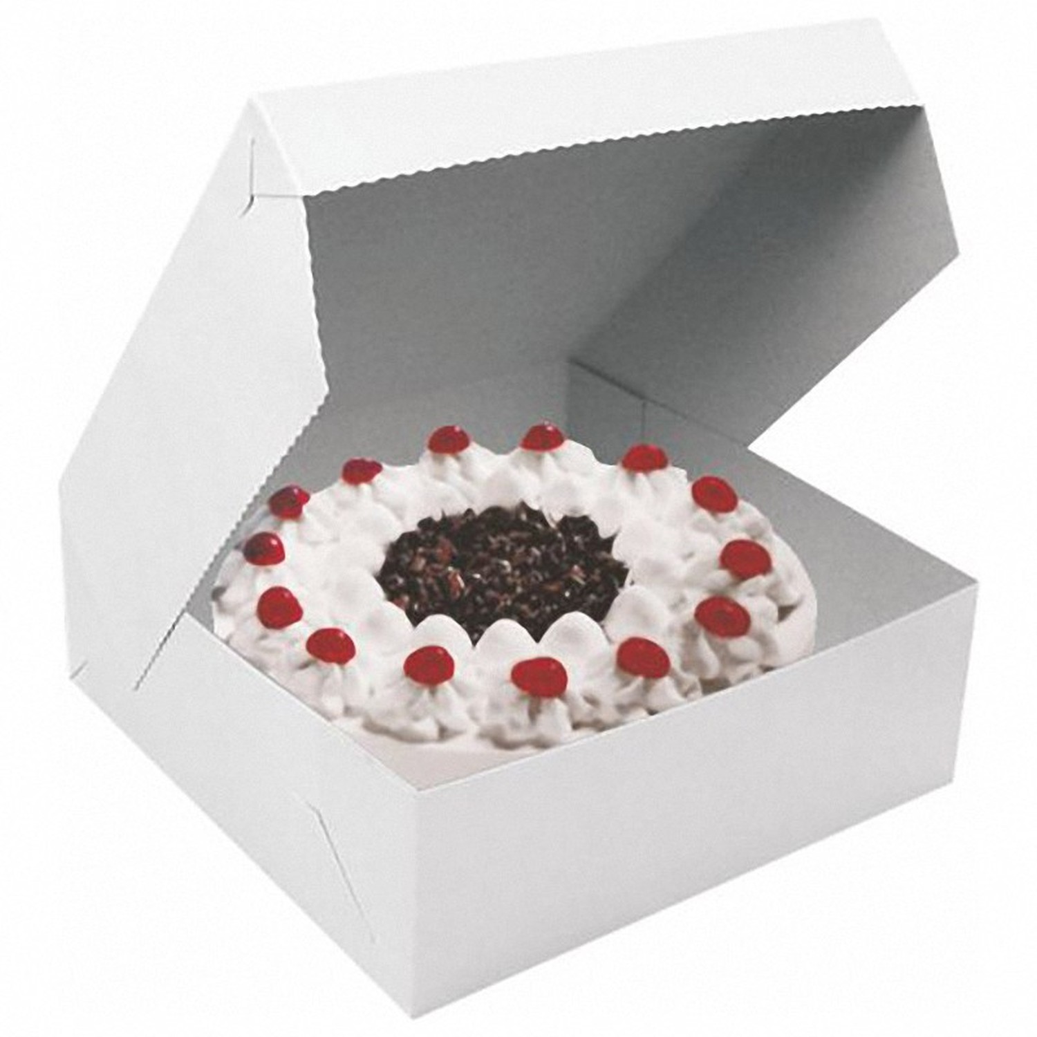 Kuchenkarton Tortenkarton 30x30x10cm, wei, 10 Stk.