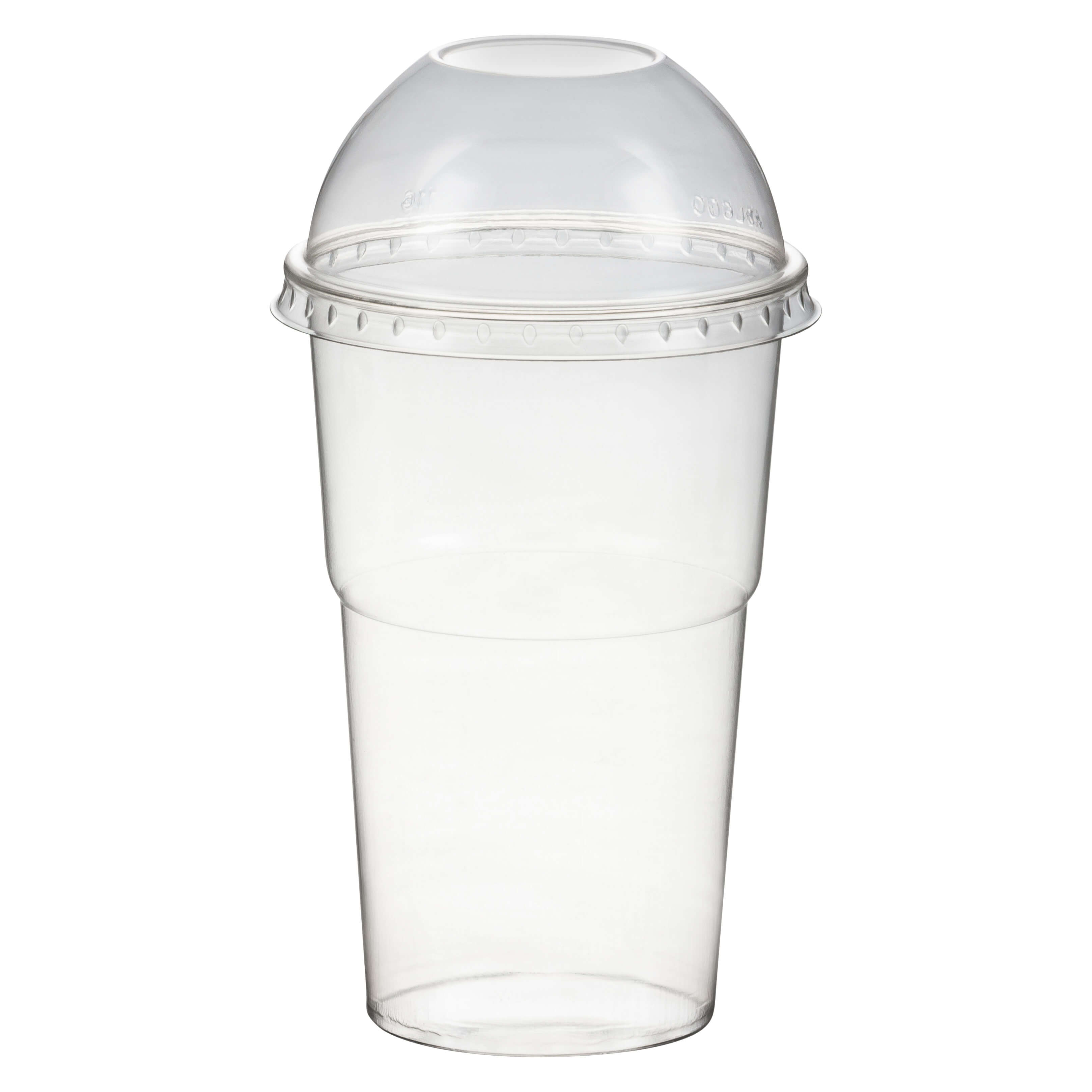 Smoothiebecher Dessertbecher + Domdeckel 200 ml 78mm, PET, glasklar, 50 Stk.
