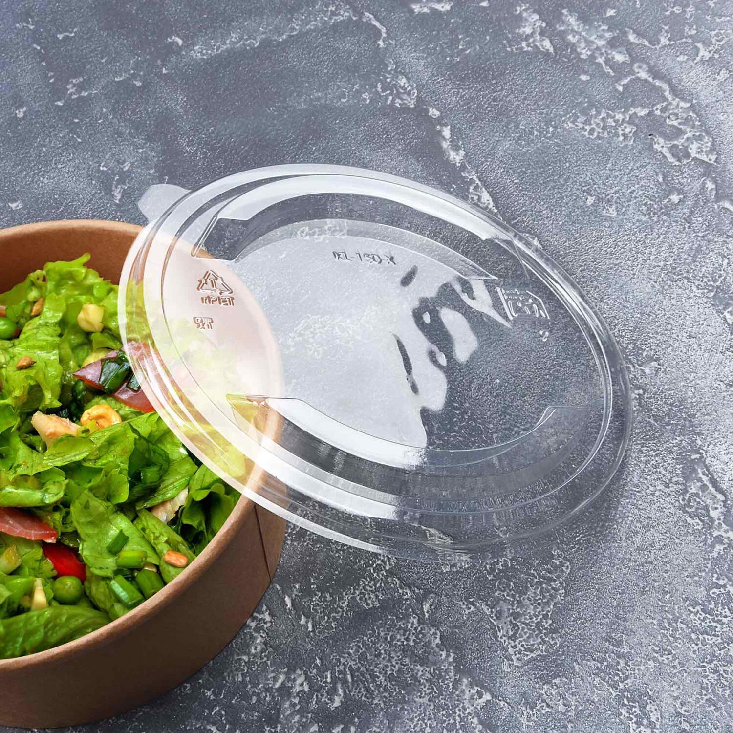 Deckel transparent �185mm aus rPET f�r Salatschalen Feinkostschalen, 50 Stk.