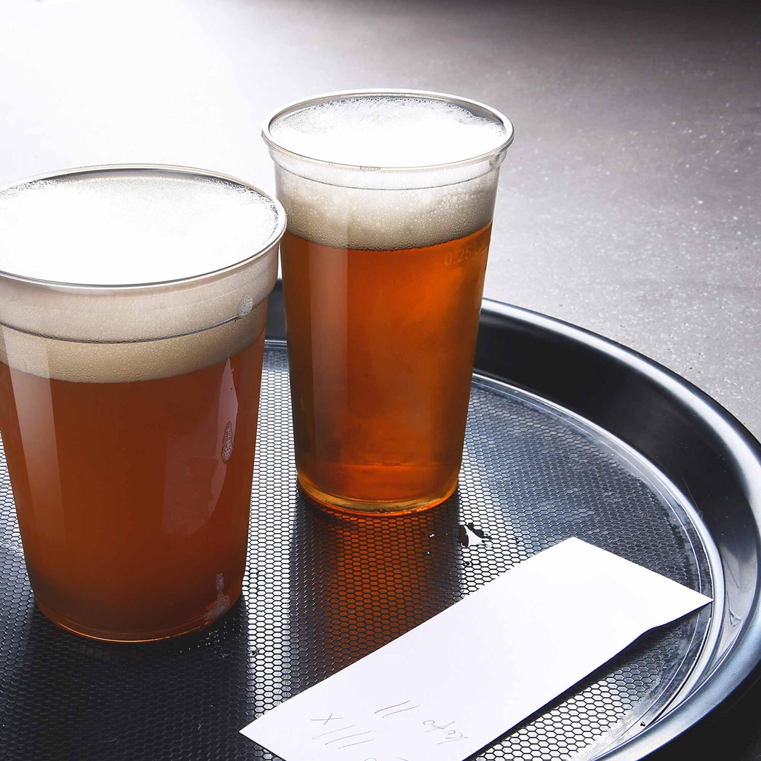 Mehrwegbecher Pfandbecher rauch-grau transparent PP Eichstrich 0,3l �78mm, 58 Stk.