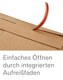 ColomPac Universalverpackung Wickelverpackung starke B-Welle 271 x 165 x -75mm mit Selbstklebeverschluss & Aufreifaden